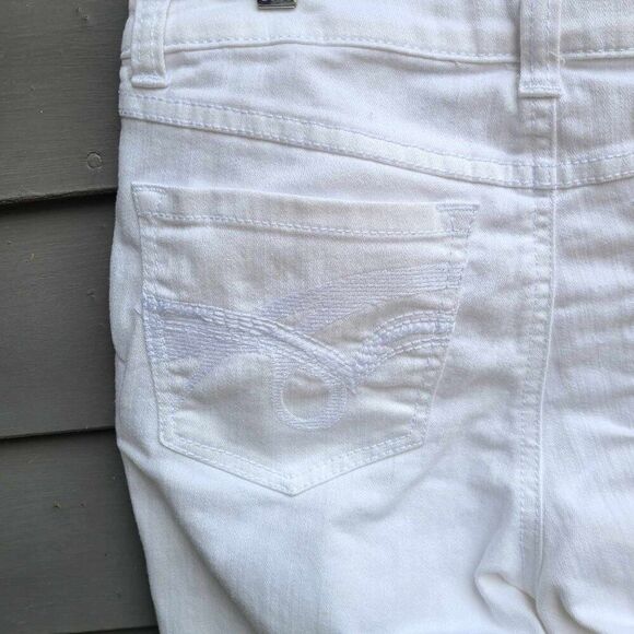 INC Denim White Skinny Leg Regular Fit Crop Jeans size 10 - Picture 5 of 12